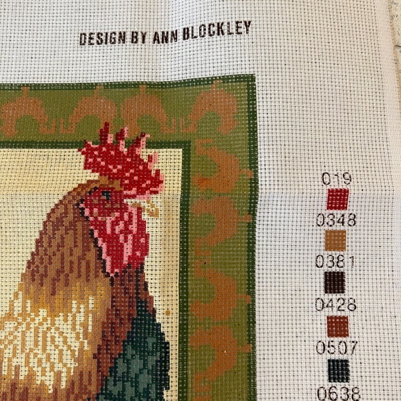 Ehrman Tapestry Needlepoint Kit Hen Rooster Ann Blockley England No Instruction - Picture 4 of 10